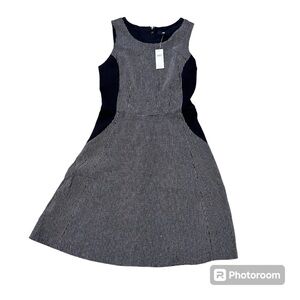 NWT Gap Women's Black White Tweed Sleeveless Dress Size 4 Cotton